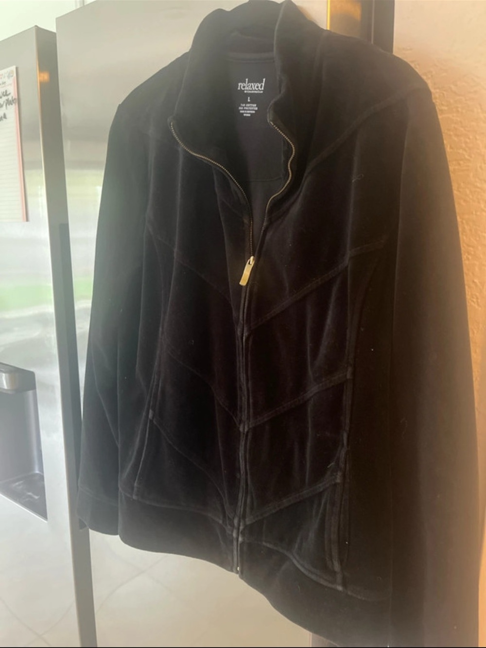 Charter Club Black Plush Zip-Front Teddy Jacket